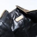 FENDI Zucca Canvas Vanity Hand Bag Black Brown Auth 150140-19