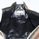 FENDI Zucca Canvas Vanity Hand Bag Black Brown Auth 150140-21