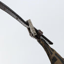 FENDI Zucca Canvas Mamma Baguette Shoulder Bag Black Brown Silver Auth 150142-17