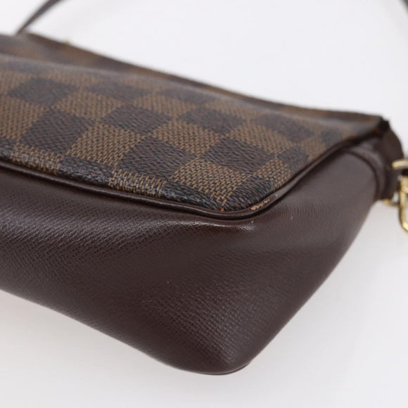 LOUIS VUITTON Damier Ebene Trousse Makeup Pouch N51982 LV Auth 150145
