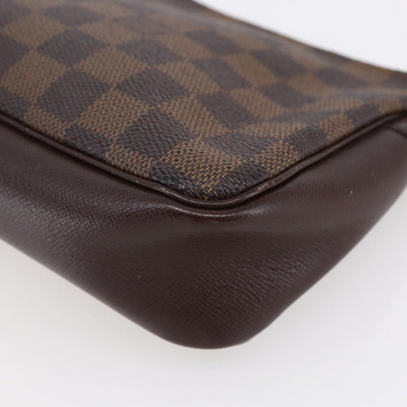 LOUIS VUITTON Damier Ebene Trousse Makeup Pouch N51982 LV Auth 150145
