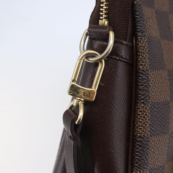 LOUIS VUITTON Damier Ebene Trousse Makeup Pouch N51982 LV Auth 150145