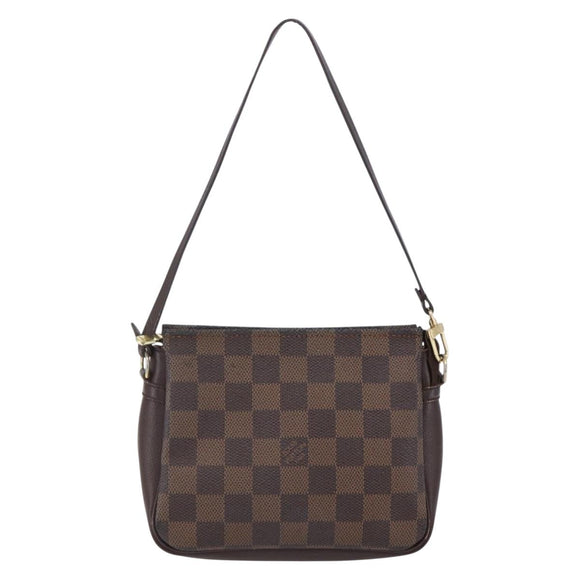 LOUIS VUITTON Damier Ebene Trousse Makeup Pouch N51982 LV Auth 150145