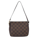 LOUIS VUITTON Damier Ebene Trousse Makeup Pouch N51982 LV Auth 150145-2