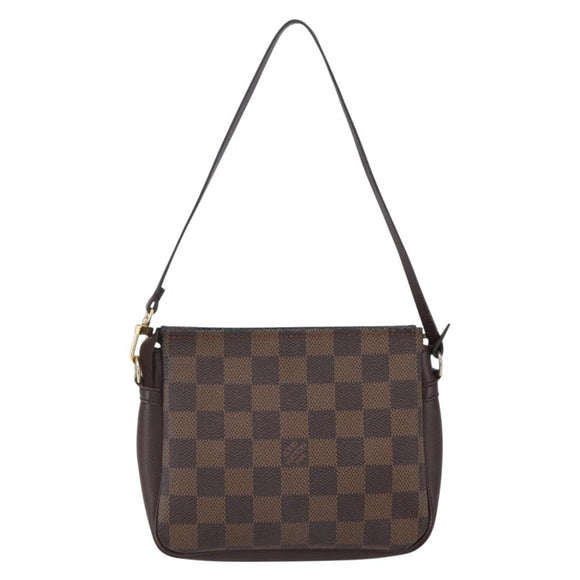 LOUIS VUITTON Damier Ebene Trousse Makeup Pouch N51982 LV Auth 150145