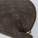 LOUIS VUITTON Monogram Trousse Demi Ronde Cosmetic Pouch M47520 LV Auth 150155-15