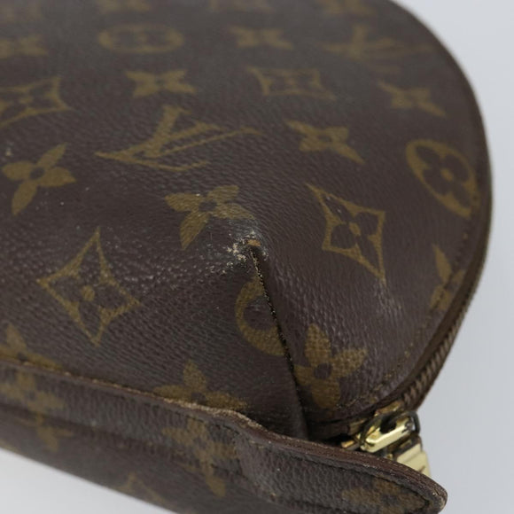 LOUIS VUITTON Monogram Trousse Demi Ronde Cosmetic Pouch M47520 LV Auth 150155