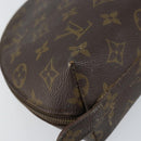 LOUIS VUITTON Monogram Trousse Demi Ronde Cosmetic Pouch M47520 LV Auth 150155-16