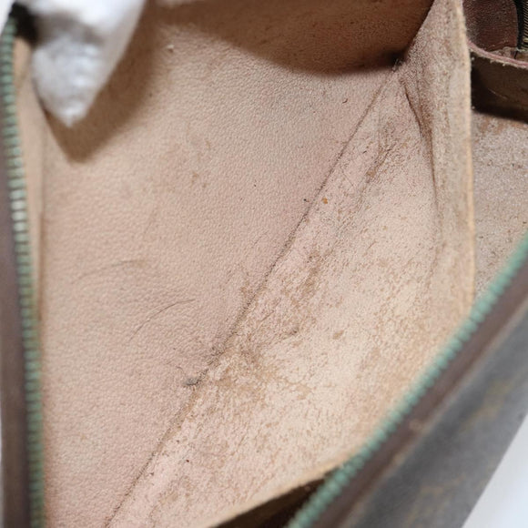 LOUIS VUITTON Monogram Trousse Demi Ronde Cosmetic Pouch M47520 LV Auth 150155