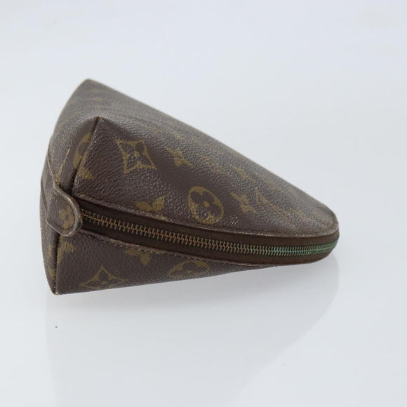 LOUIS VUITTON Monogram Trousse Demi Ronde Cosmetic Pouch M47520 LV Auth 150155