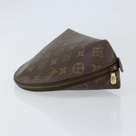 LOUIS VUITTON Monogram Trousse Demi Ronde Cosmetic Pouch M47520 LV Auth 150155