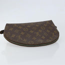 LOUIS VUITTON Monogram Trousse Demi Ronde Cosmetic Pouch M47520 LV Auth 150155-5