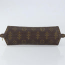 LOUIS VUITTON Monogram Trousse Demi Ronde Cosmetic Pouch M47520 LV Auth 150155-6