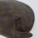 LOUIS VUITTON Monogram Trousse Demi Ronde Cosmetic Pouch M47520 LV Auth 150155-7