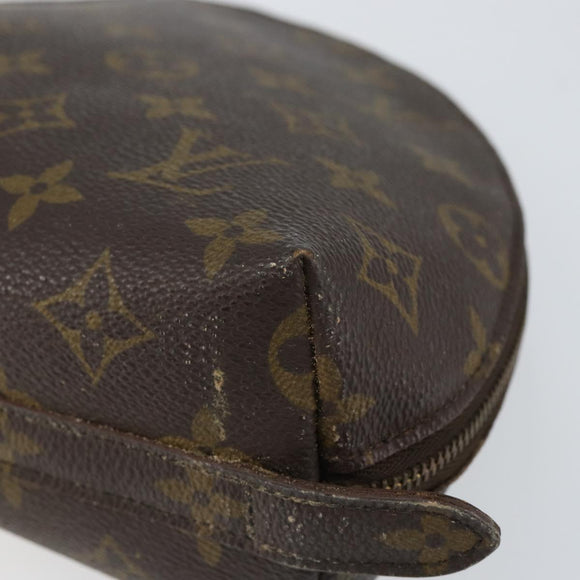 LOUIS VUITTON Monogram Trousse Demi Ronde Cosmetic Pouch M47520 LV Auth 150155