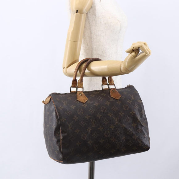 LOUIS VUITTON Monogram Speedy 30 Hand Bag M41526 LV Auth 150170