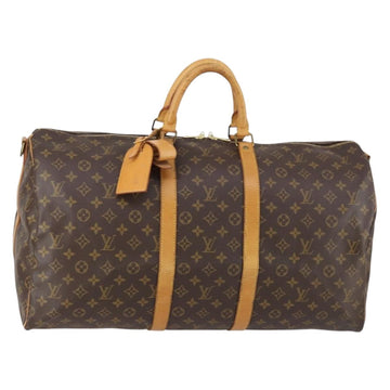 LOUIS VUITTON Monogram Keepall Bandouliere 55 Boston Bag M41414 LV Auth 150183