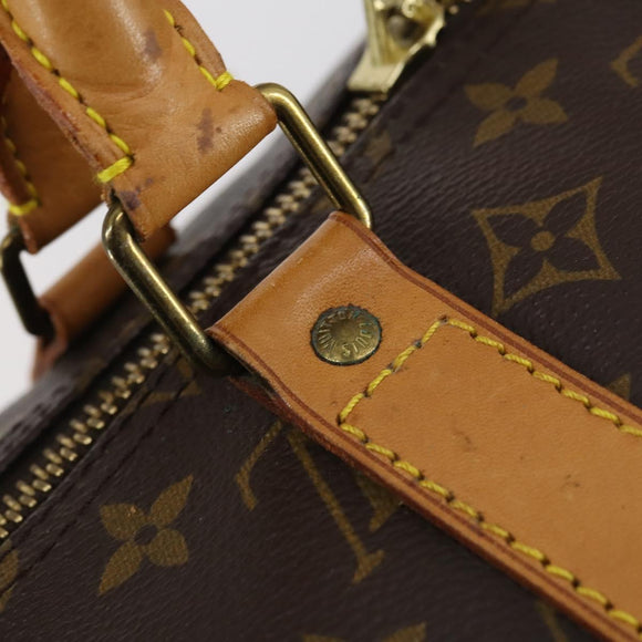 LOUIS VUITTON Monogram Keepall Bandouliere 55 Boston Bag M41414 LV Auth 150183