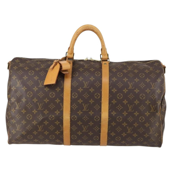 LOUIS VUITTON Monogram Keepall Bandouliere 55 Boston Bag M41414 LV Auth 150183