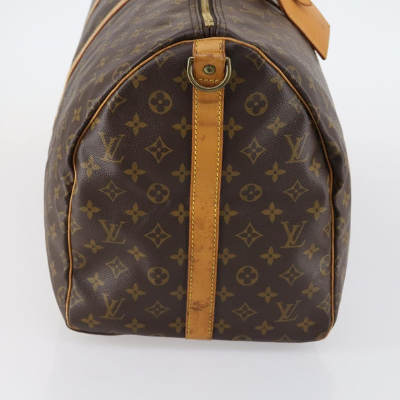 LOUIS VUITTON Monogram Keepall Bandouliere 55 Boston Bag M41414 LV Auth 150183