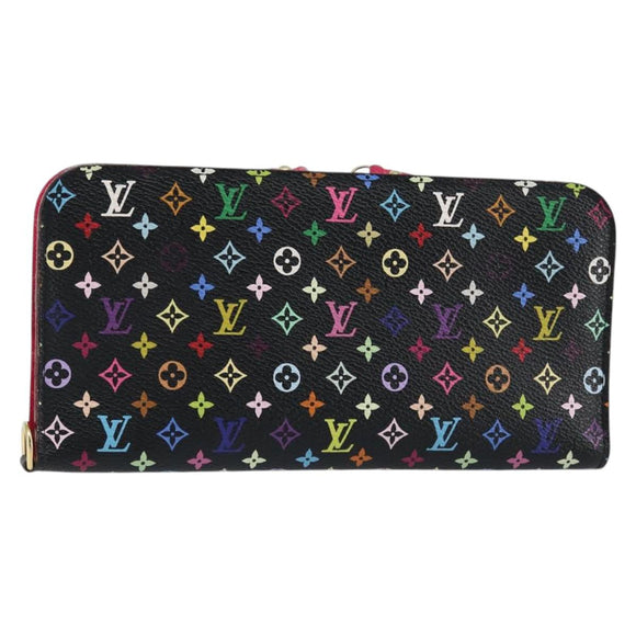 LOUIS VUITTON Multicolor Portefeuille Insolite Wallet Black M60271 Auth 150193