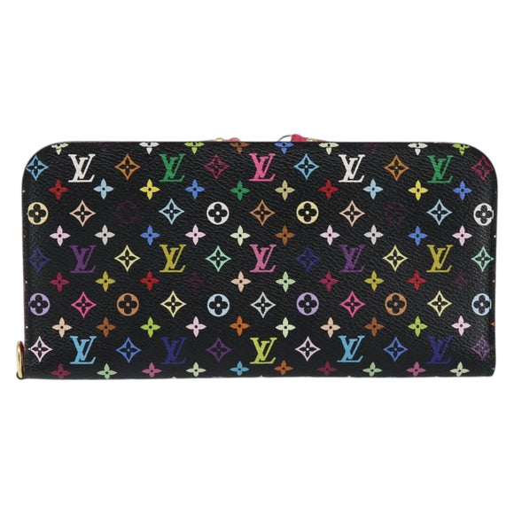 LOUIS VUITTON Multicolor Portefeuille Insolite Wallet Black M60271 Auth 150193