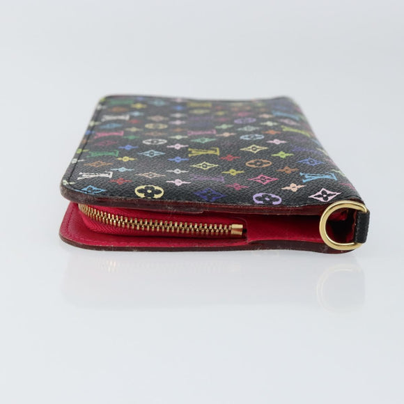 LOUIS VUITTON Multicolor Portefeuille Insolite Wallet Black M60271 Auth 150193