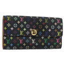 LOUIS VUITTON Multicolor Pochette Porte Monnaie Credit Black M60005 Auth 150194-1