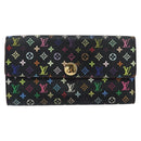LOUIS VUITTON Multicolor Pochette Porte Monnaie Credit Black M60005 Auth 150194-13