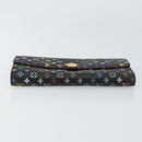 LOUIS VUITTON Multicolor Pochette Porte Monnaie Credit Black M60005 Auth 150194-6