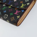 LOUIS VUITTON Multicolor Pochette Porte Monnaie Credit Black M60005 Auth 150194-7