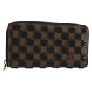 LOUIS VUITTON Damie Payette Zippy Wallet Long Wallet Black N63174 LV Auth 150195-1