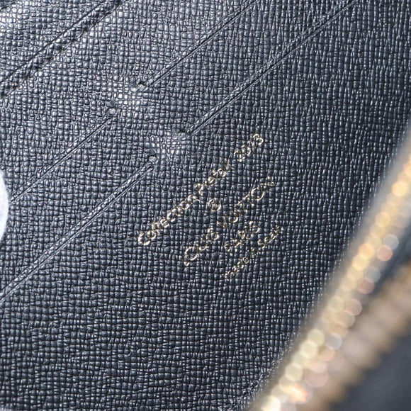LOUIS VUITTON Damie Payette Zippy Wallet Long Wallet Black N63174 LV Auth 150195