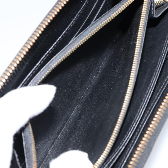 LOUIS VUITTON Damie Payette Zippy Wallet Long Wallet Black N63174 LV Auth 150195