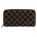 LOUIS VUITTON Damie Payette Zippy Wallet Long Wallet Black N63174 LV Auth 150195-13