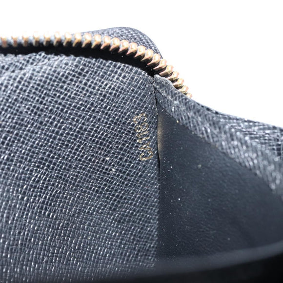 LOUIS VUITTON Damie Payette Zippy Wallet Long Wallet Black N63174 LV Auth 150195