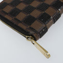 LOUIS VUITTON Damie Payette Zippy Wallet Long Wallet Black N63174 LV Auth 150195-15