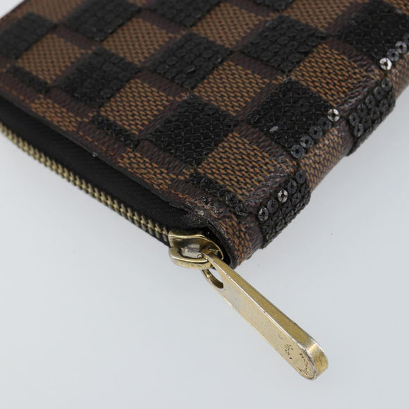 LOUIS VUITTON Damie Payette Zippy Wallet Long Wallet Black N63174 LV Auth 150195