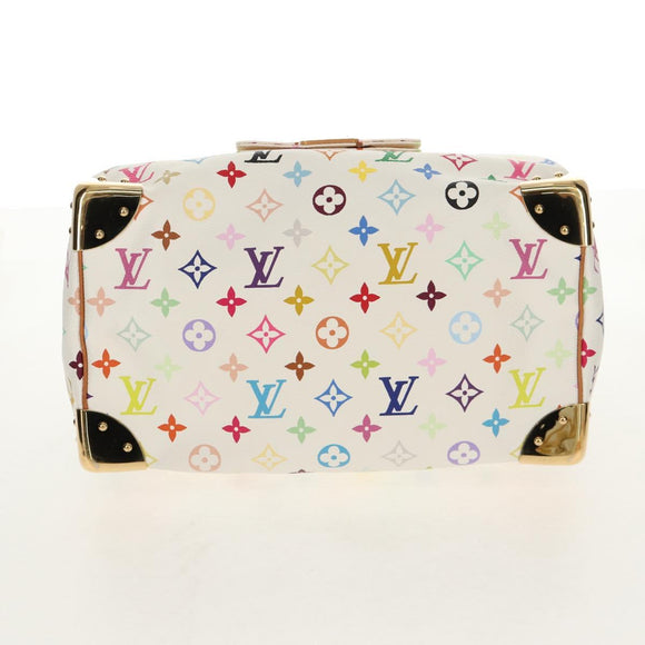 LOUIS VUITTON Monogram Multicolor Speedy 30 Hand Bag White M92643 Auth 150196V
