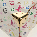 LOUIS VUITTON Monogram Multicolor Speedy 30 Hand Bag White M92643 Auth 150196V-16