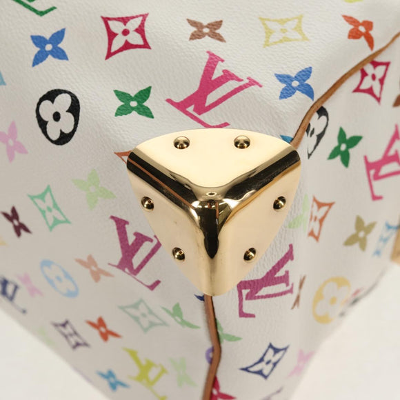 LOUIS VUITTON Monogram Multicolor Speedy 30 Hand Bag White M92643 Auth 150196V