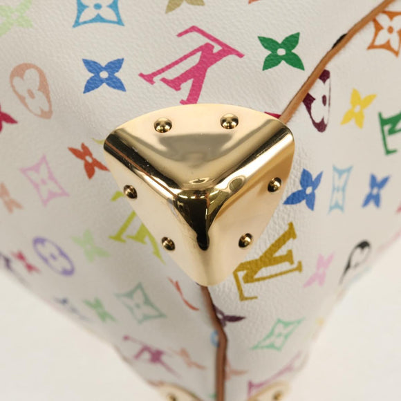 LOUIS VUITTON Monogram Multicolor Speedy 30 Hand Bag White M92643 Auth 150196V