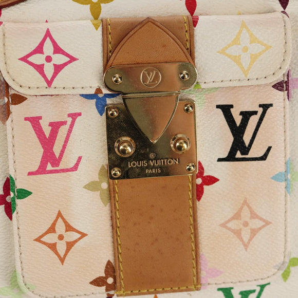 LOUIS VUITTON Monogram Multicolor Speedy 30 Hand Bag White M92643 Auth 150196V