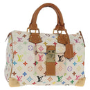 LOUIS VUITTON Monogram Multicolor Speedy 30 Hand Bag White M92643 Auth 150196V-1