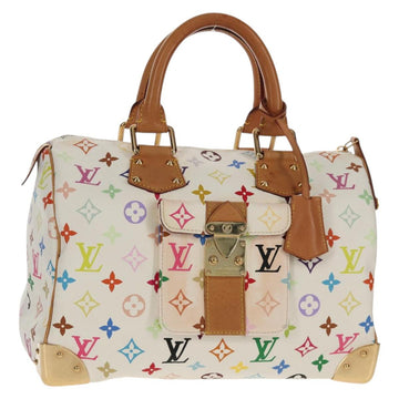 LOUIS VUITTON Monogram Multicolor Speedy 30 Hand Bag White M92643 Auth 150196V