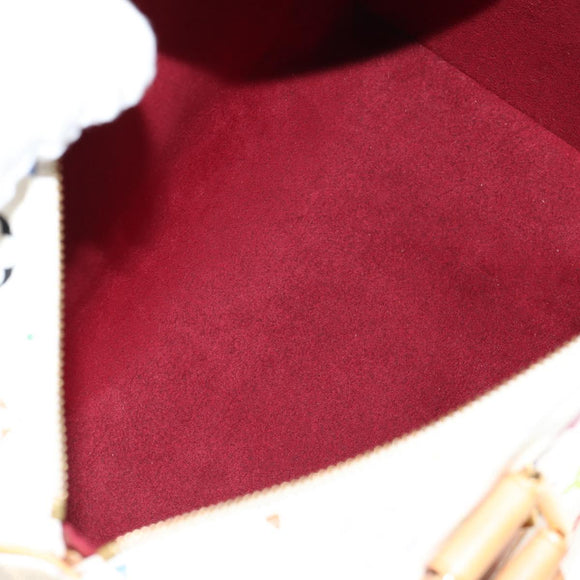 LOUIS VUITTON Monogram Multicolor Speedy 30 Hand Bag White M92643 Auth 150196V