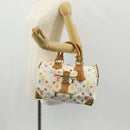 LOUIS VUITTON Monogram Multicolor Speedy 30 Hand Bag White M92643 Auth 150196V-27