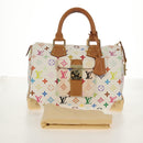LOUIS VUITTON Monogram Multicolor Speedy 30 Hand Bag White M92643 Auth 150196V-12
