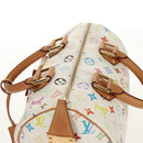 LOUIS VUITTON Monogram Multicolor Speedy 30 Hand Bag White M92643 Auth 150196V-6