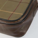 Burberrys Nova Check Shoulder Bag Canvas Beige Gold Auth 150198-10